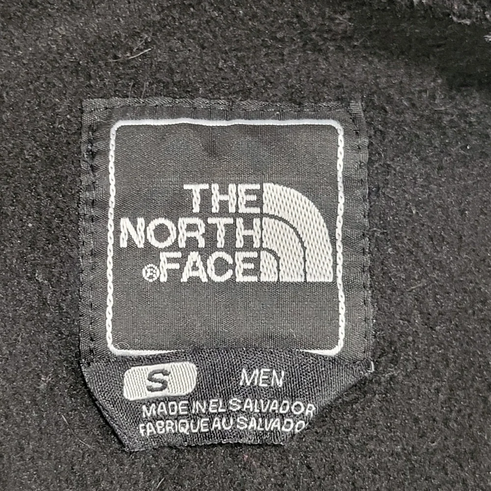 VTG THE NORTH FACE DENALI FULL ZIP HOODIE FLEECE BLACK & GRAY JACKET SIZE SMALL